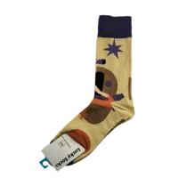 جوراب فانتزی ساق بلند طرح مینیمال خانم lucky socks