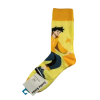 جوراب فانتزی ساق بلند طرحدار برند lucky socks (پسرک اسکیت سوار)
